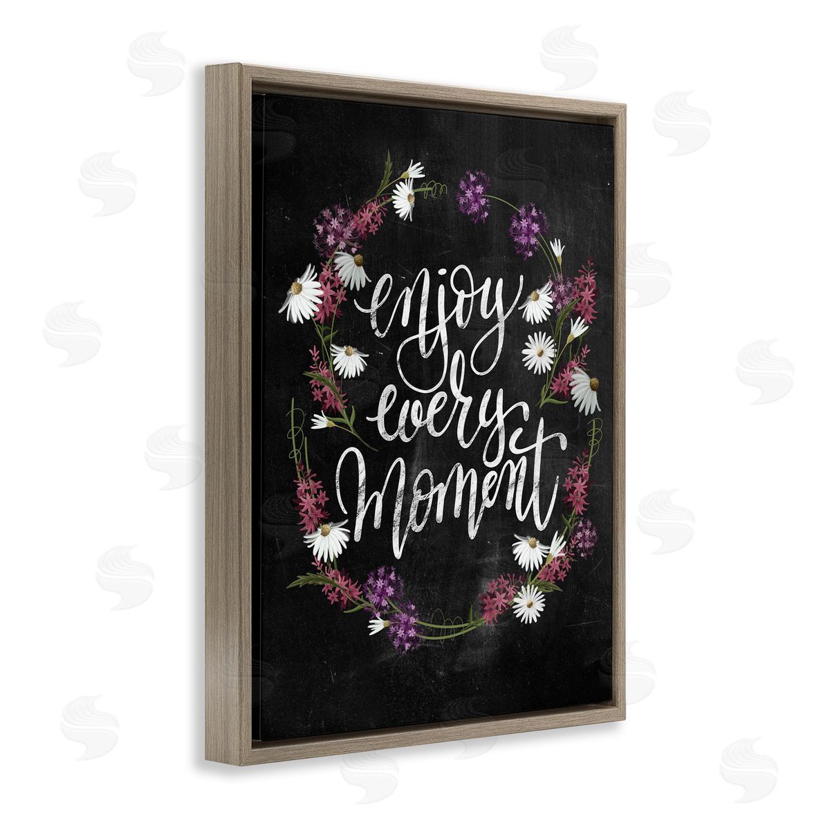 Enjoy Every Moment Brown Floating Frame Canvas Wall Art, Home Decor by House Fenway