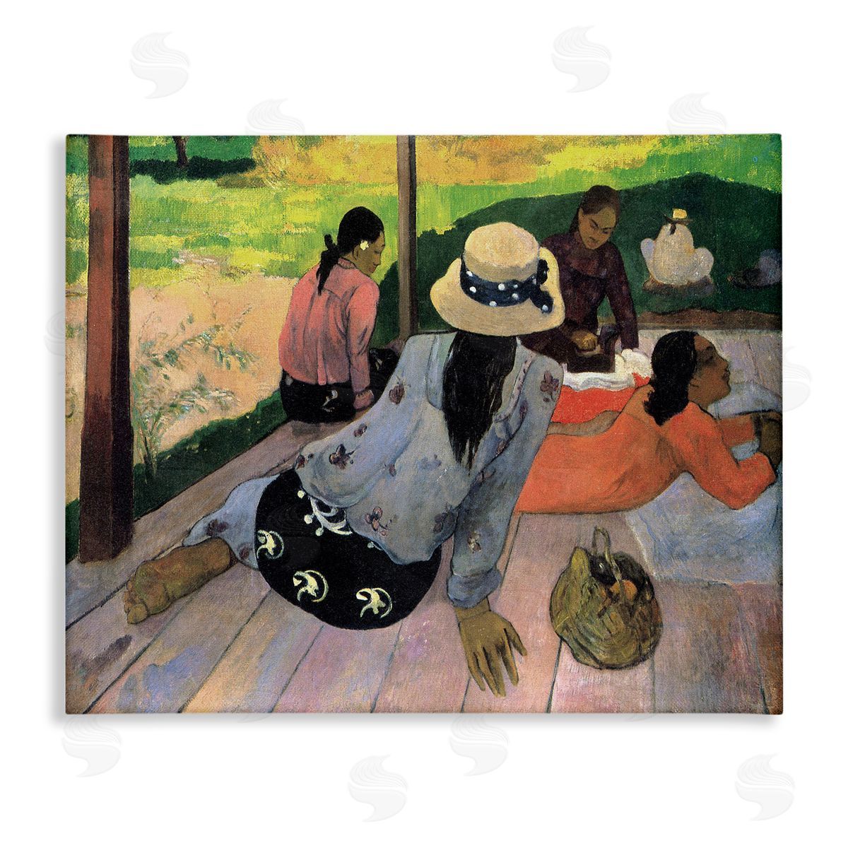 The Siesta Classical Painting Canvas Wall Art, Home Decor by Paul Gauguin