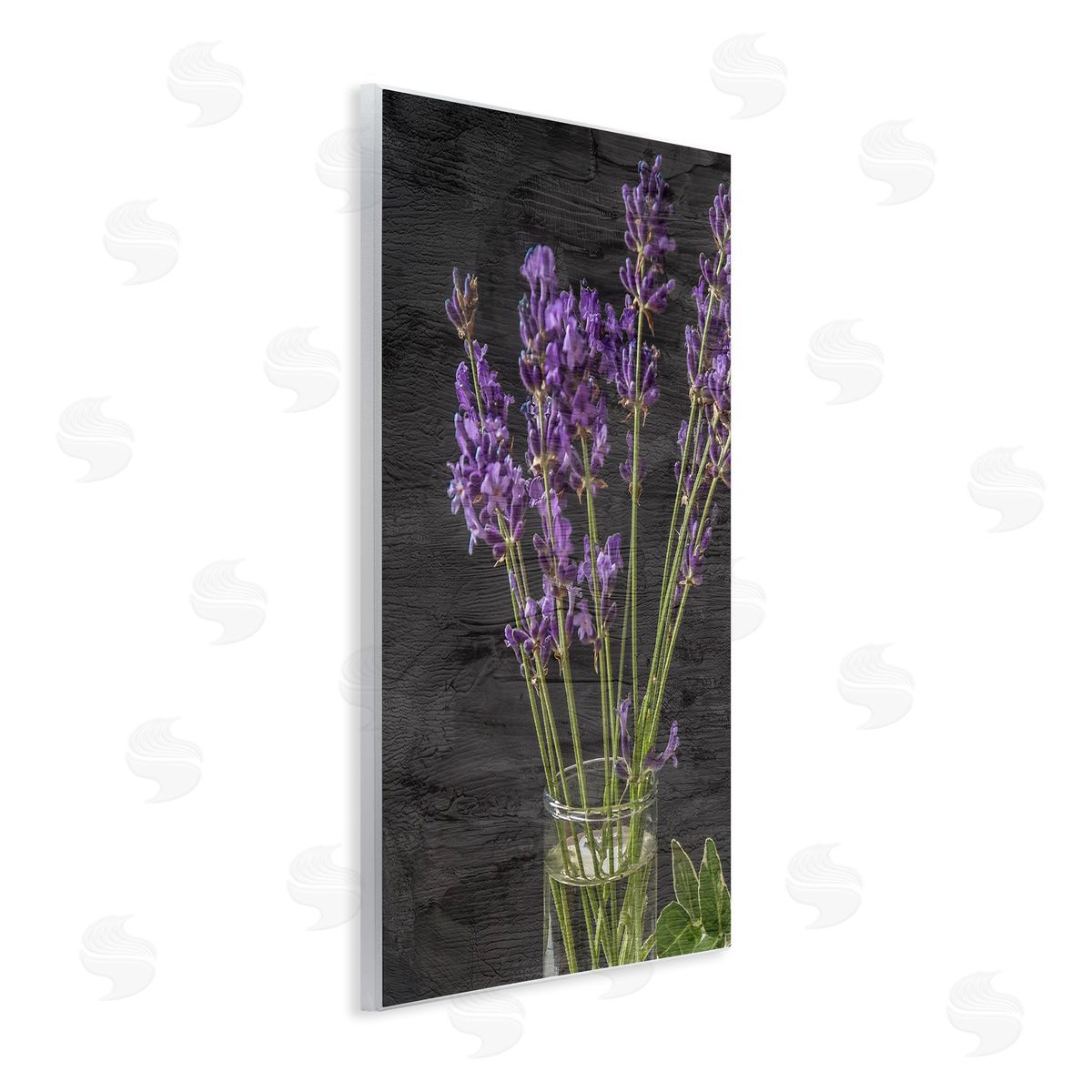Lavender Jar Purple Floral Wood Plaque Wall Art, Home Decor by Kim Allen