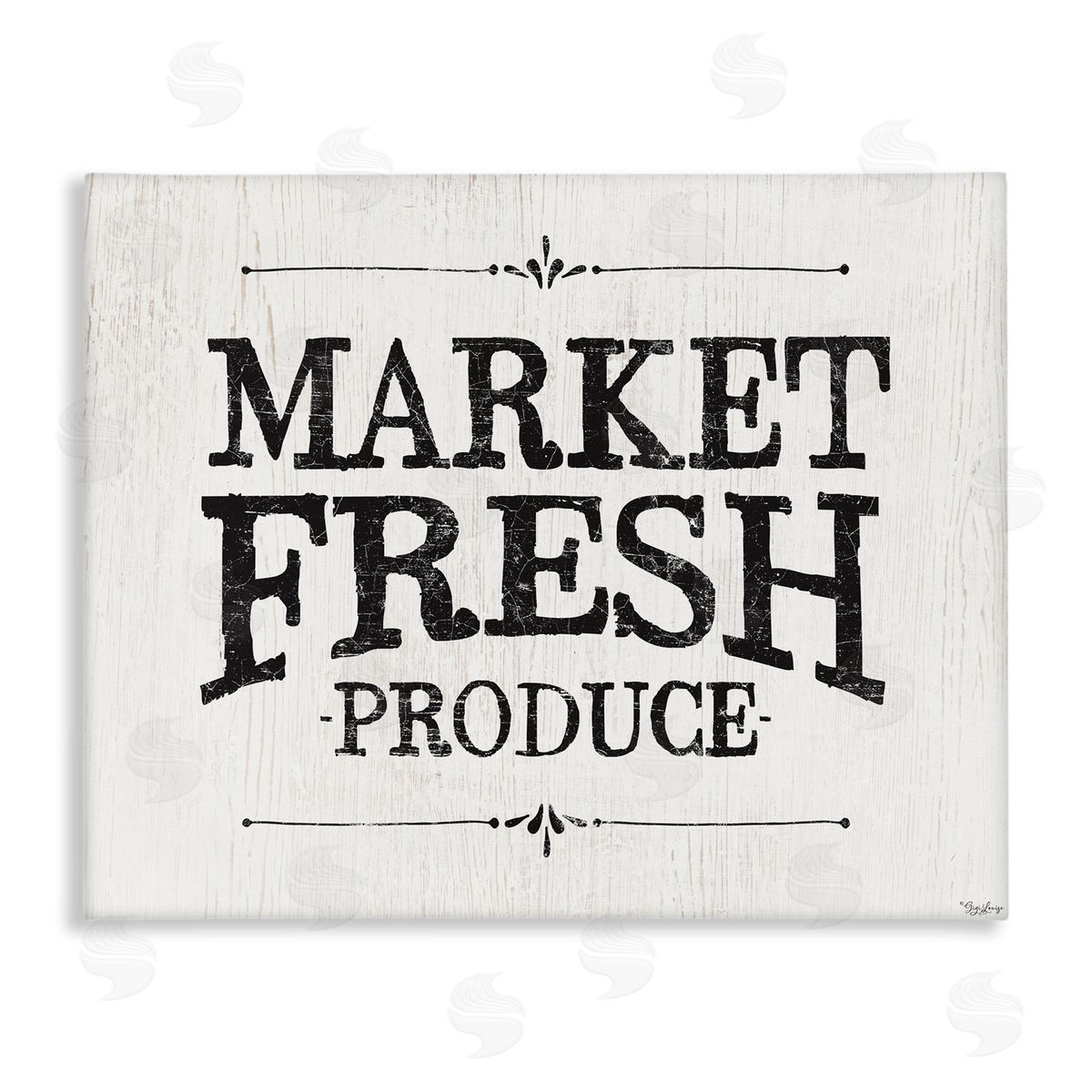 Market Fresh Produce Farmhouse Canvas Wall Art, Home Decor by Gigi Louise