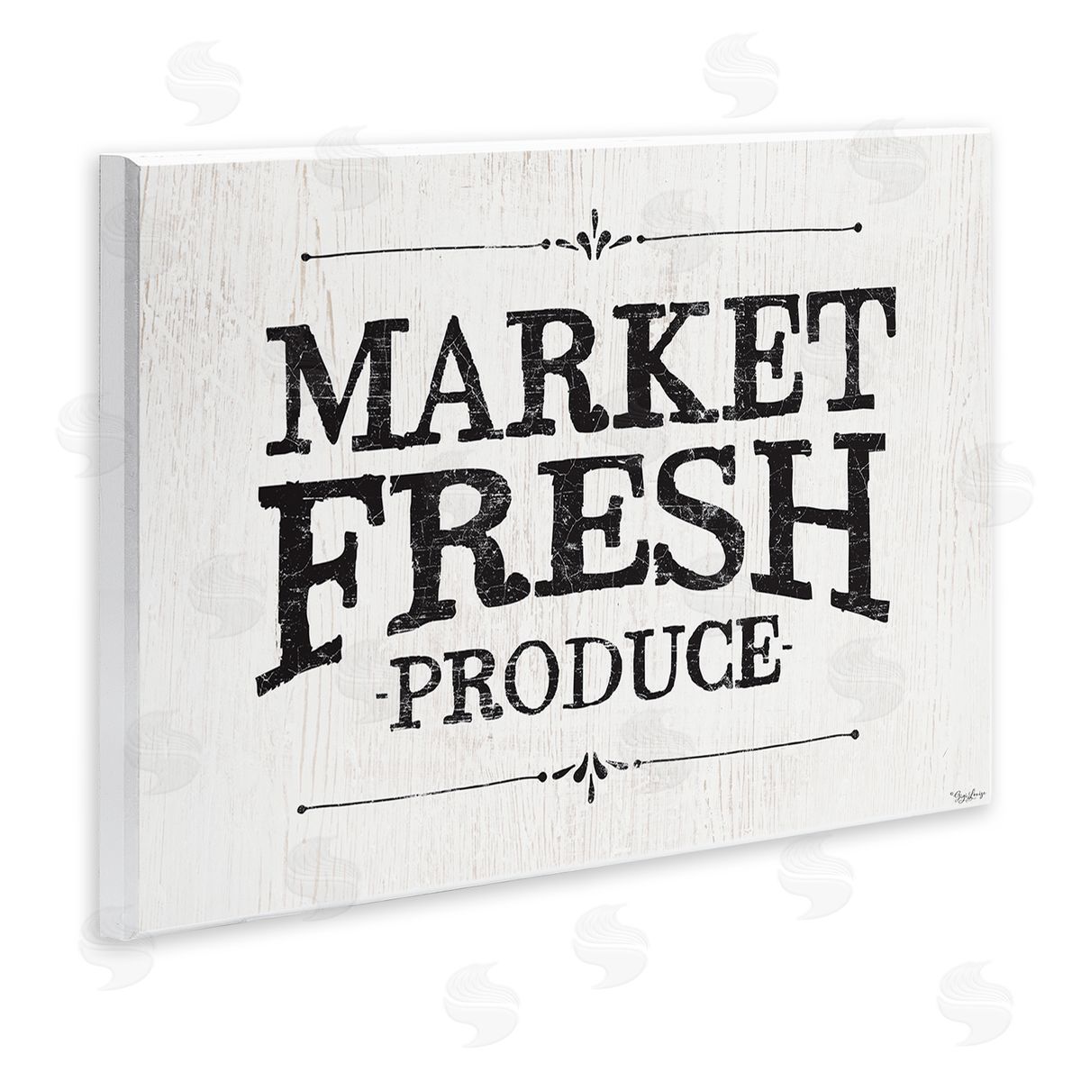 Market Fresh Produce Farmhouse Wood Plaque Wall Art, Home Decor by Gigi Louise