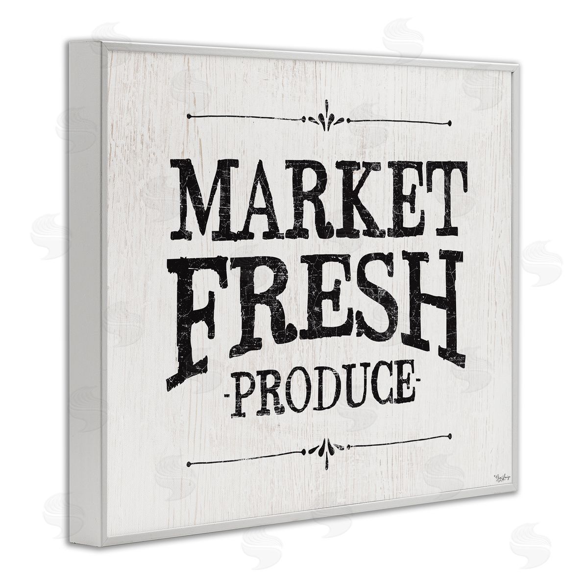 Market Fresh Produce Farmhouse White Frame Print Wall Art, Home Decor by Gigi Louise