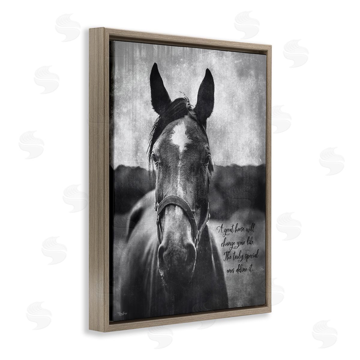 A Great Horse Inspiring Brown Floating Frame Canvas Wall Art, Home Decor by Gigi Louise