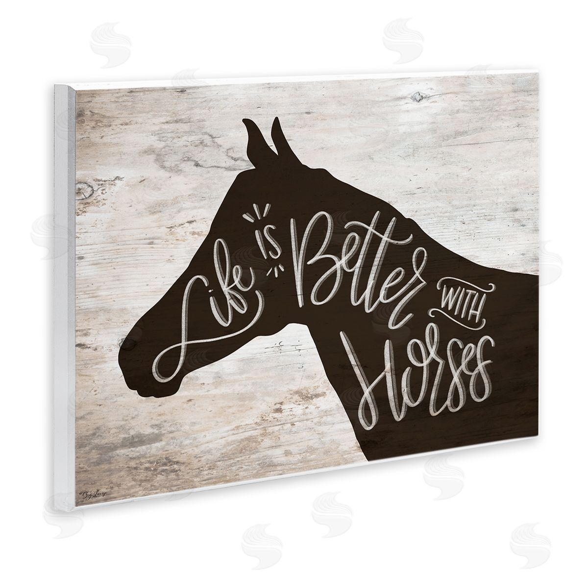 Better With Horses Wood Plaque Wall Art, Home Decor by Gigi Louise