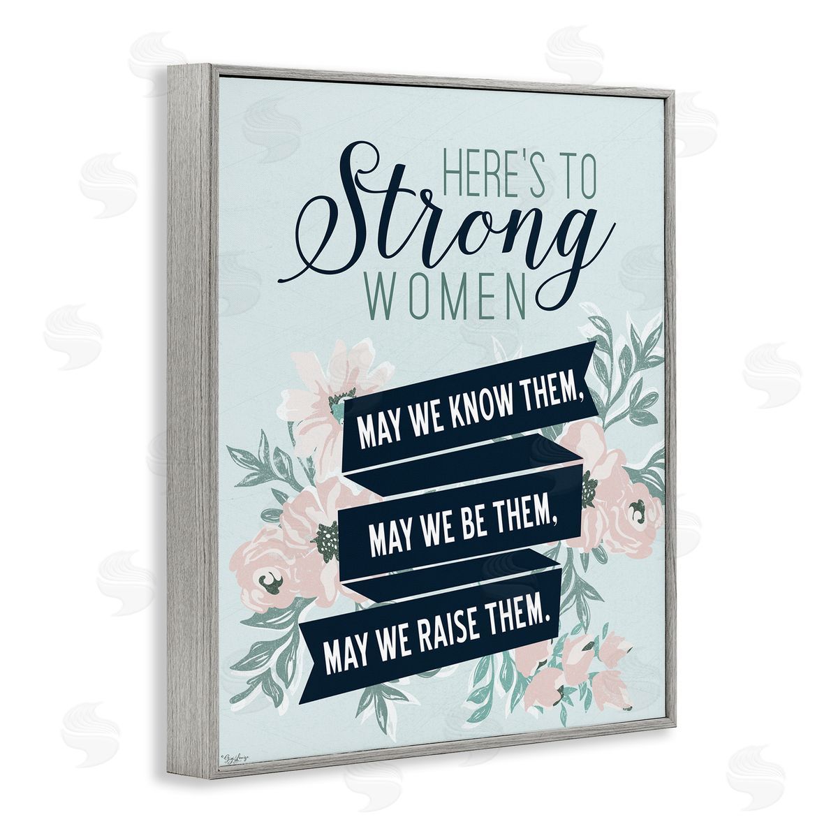 Strong Women Inspirational Grey Frame Print Wall Art, Home Decor by Gigi Louise