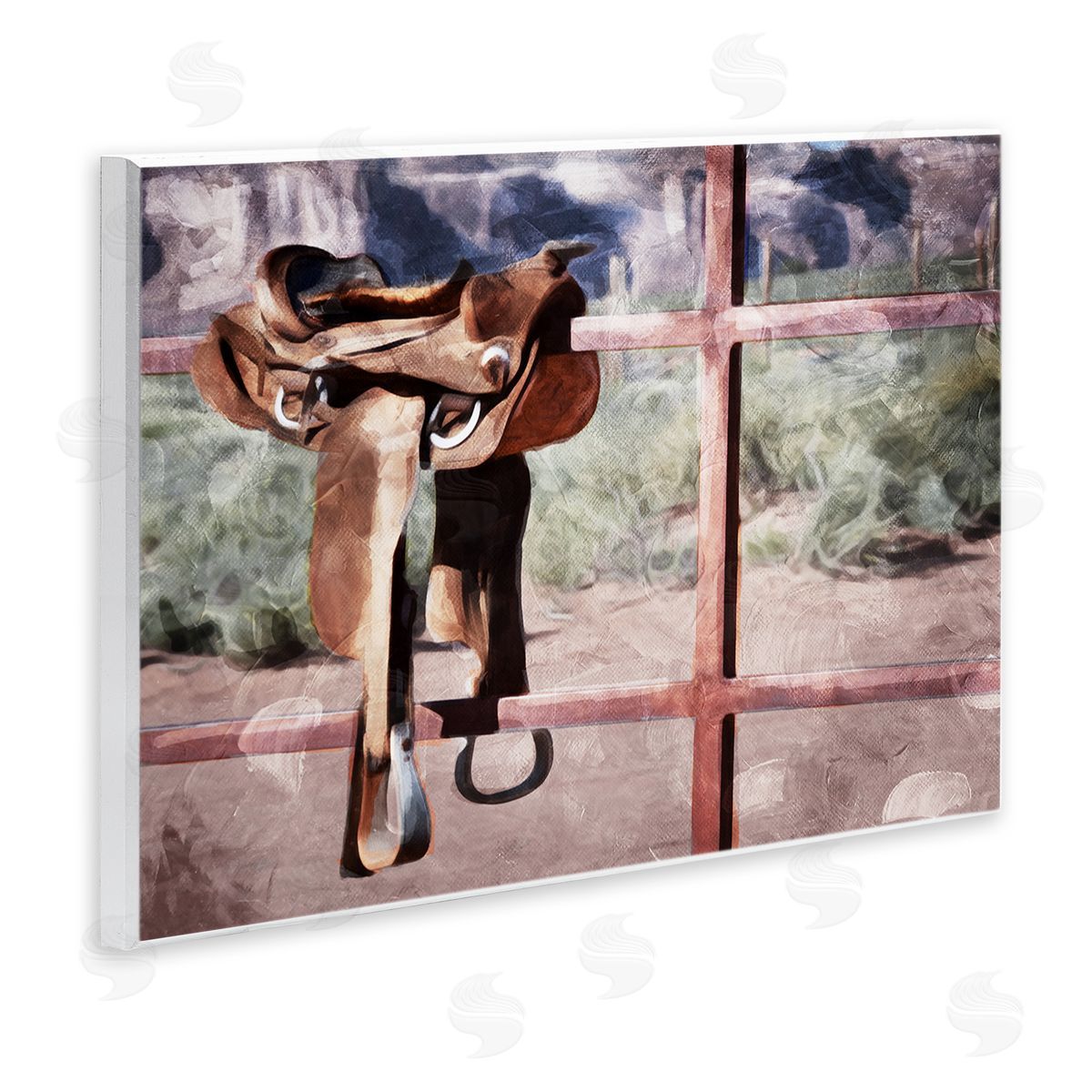 Saddle On Farm Fence Wood Plaque Wall Art, Home Decor by Milli Villa