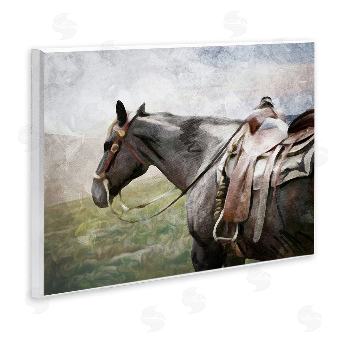 Horse Riding Farm Landscape Wood Plaque Wall Art, Home Decor by Milli Villa