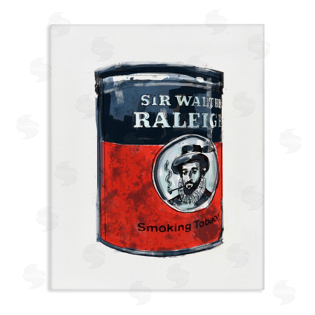 Smoking Tobacco Vintage Can Canvas Wall Art, Home Decor by Karen Dreyfus