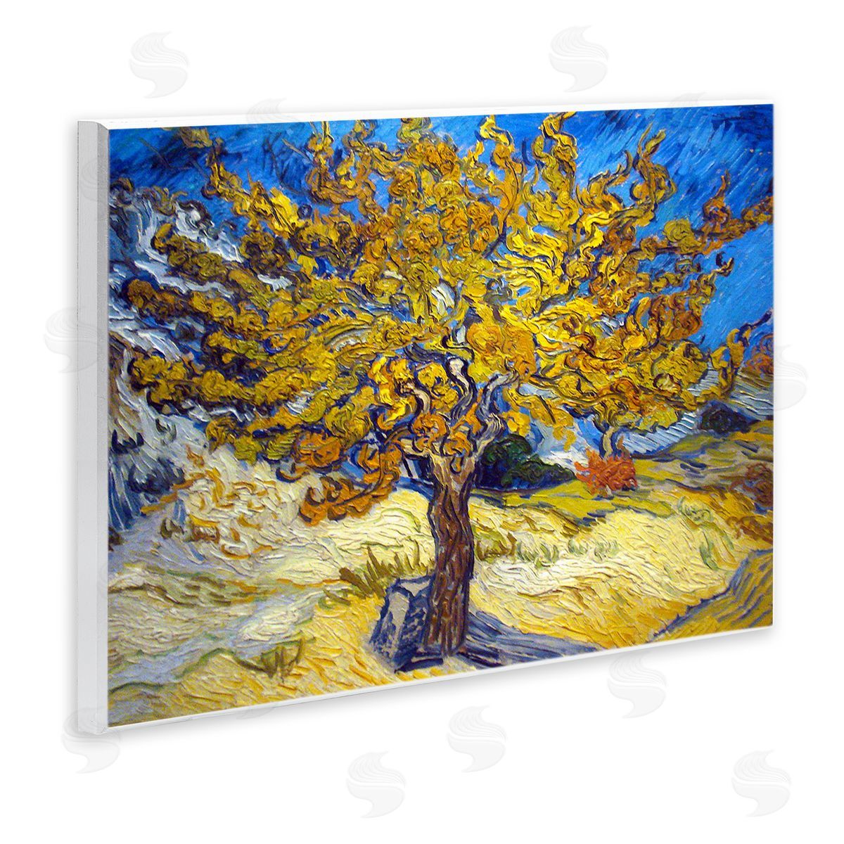 The Mulberry Tree Classical Painting Wood Plaque Wall Art, Home Decor by Vincent Van Gogh