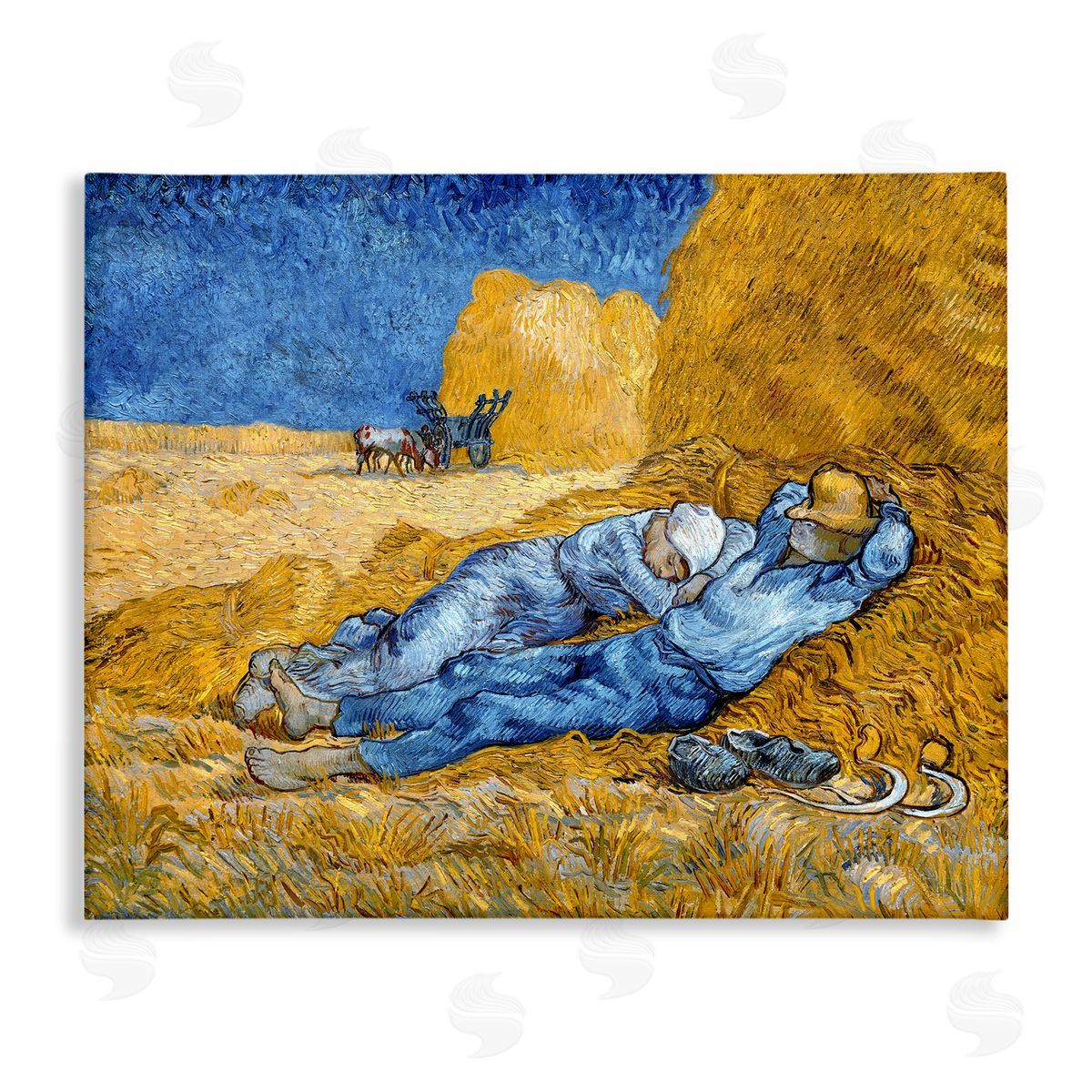 Noon - Rest from Work Canvas Wall Art, Home Decor by Vincent Van Gogh
