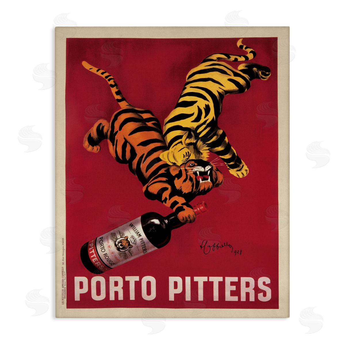 Porto Pitters Vintage Poster Canvas Wall Art, Home Decor by Marcello Dudovich