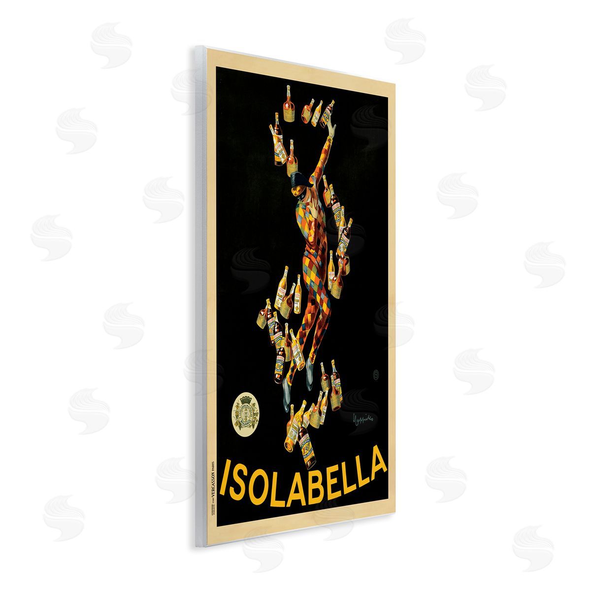 Isolabella Vintage Poster Drink Wood Plaque Wall Art, Home Decor by Marcello Dudovich