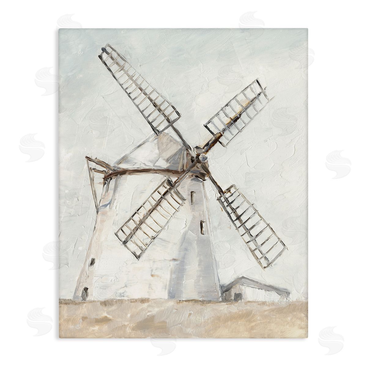 Farm Windmill Landscape Canvas Wall Art, Home Decor by Ethan Harper