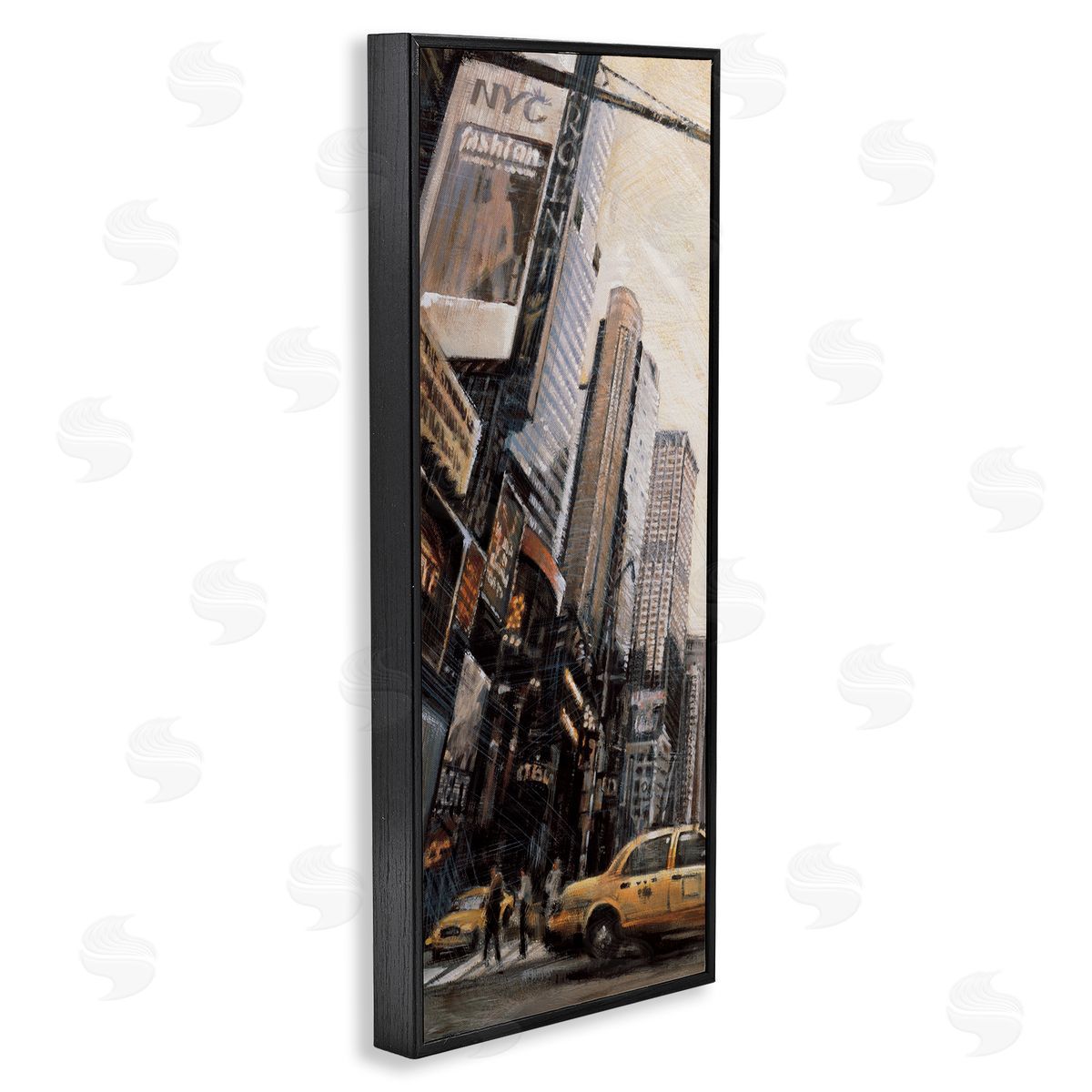 New York City Street Cityscape Black Frame Print Wall Art, Home Decor by Matthew Daniels