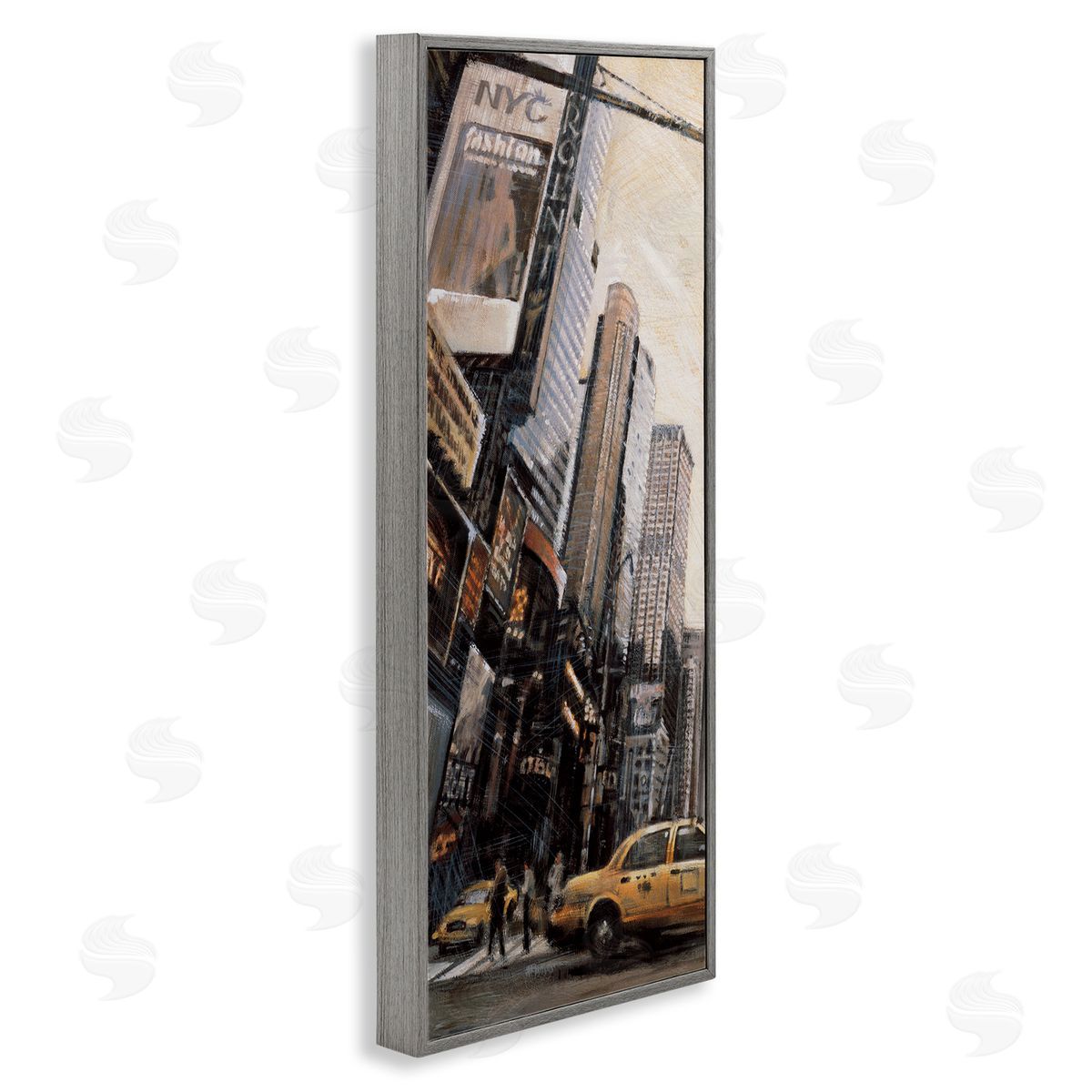 New York City Street Cityscape Grey Frame Print Wall Art, Home Decor by Matthew Daniels