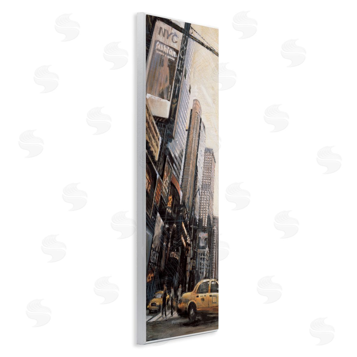 New York City Street Cityscape Wood Plaque Wall Art, Home Decor by Matthew Daniels