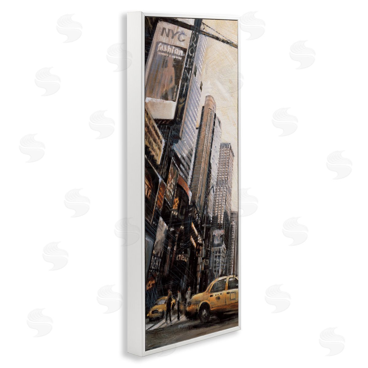 New York City Street Cityscape White Frame Print Wall Art, Home Decor by Matthew Daniels