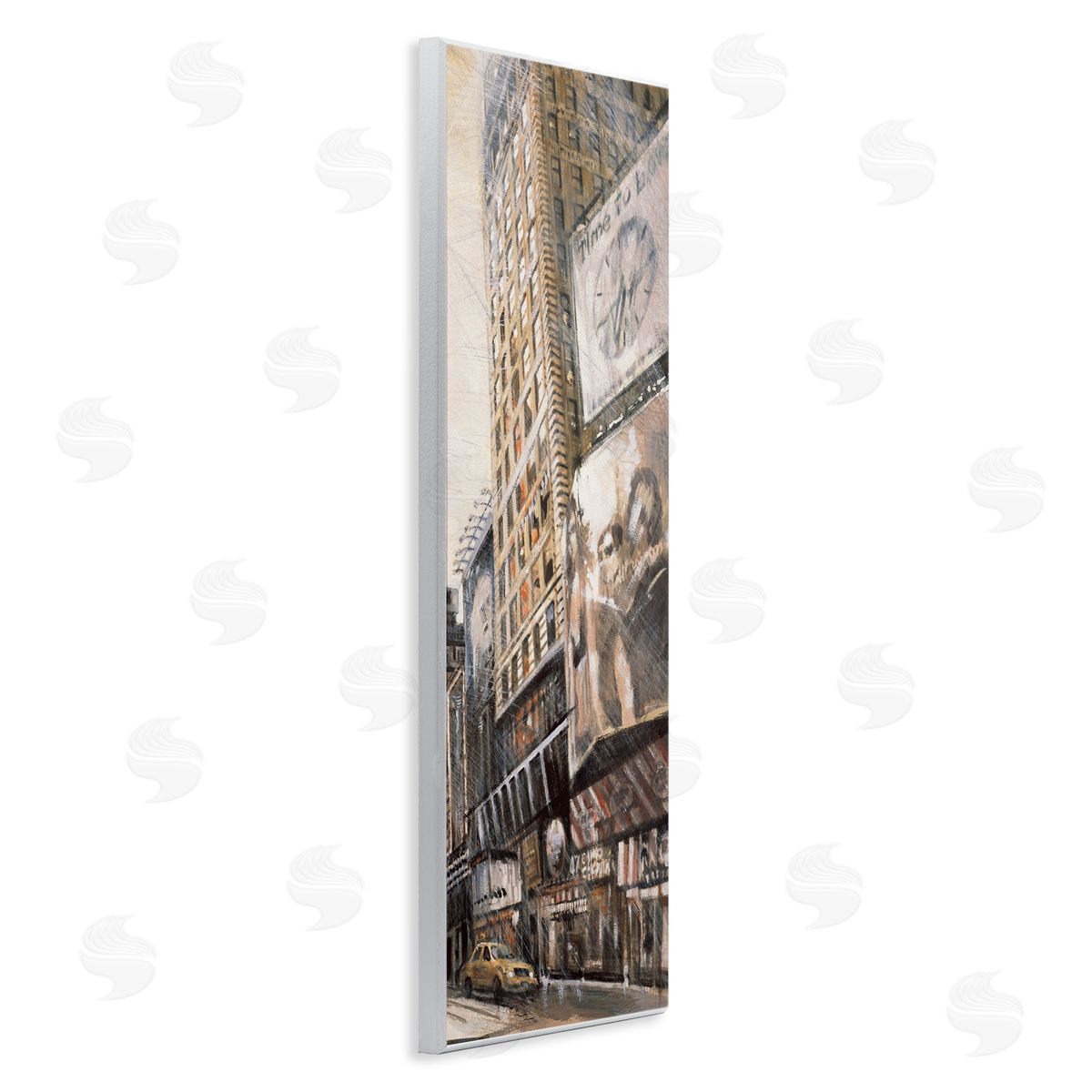 New York City Stores Painting Wood Plaque Wall Art, Home Decor by Matthew Daniels