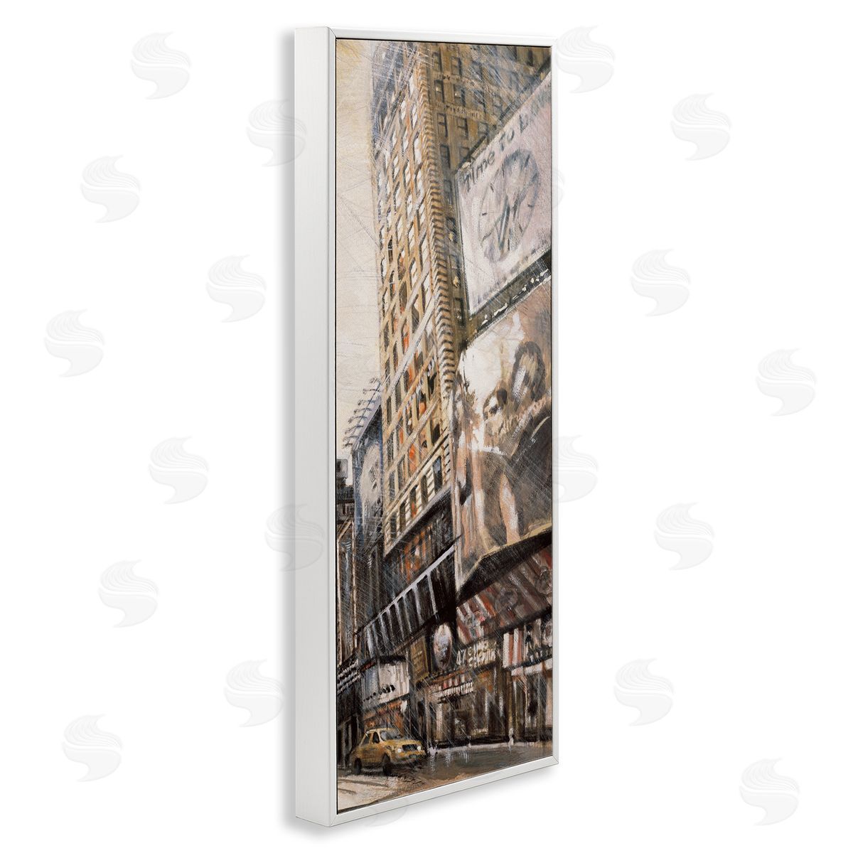 New York City Stores Painting White Frame Print Wall Art, Home Decor by Matthew Daniels