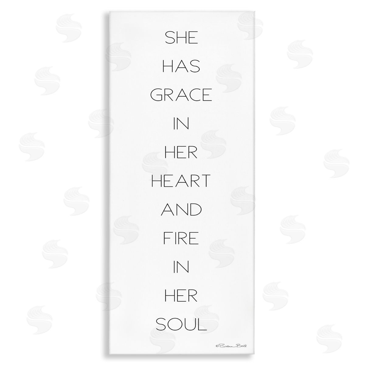 Grace In Her Heart Inspirational Canvas Wall Art, Home Decor by Susan Ball