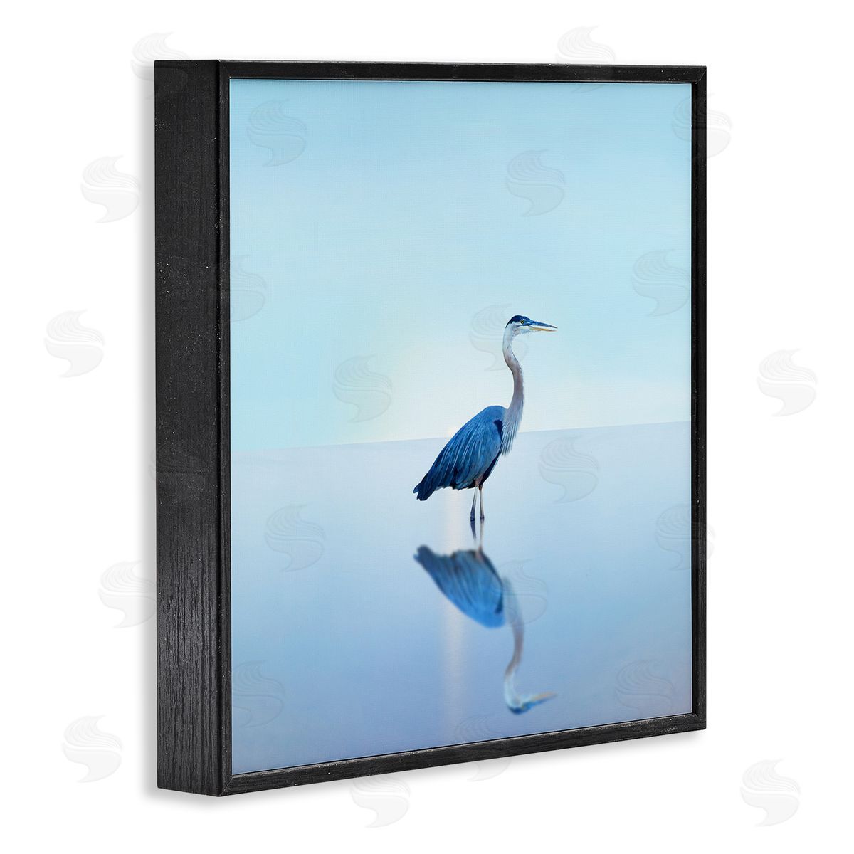 Beach Heron Bird Photograph Black Frame Print Wall Art, Home Decor by James McLoughlin