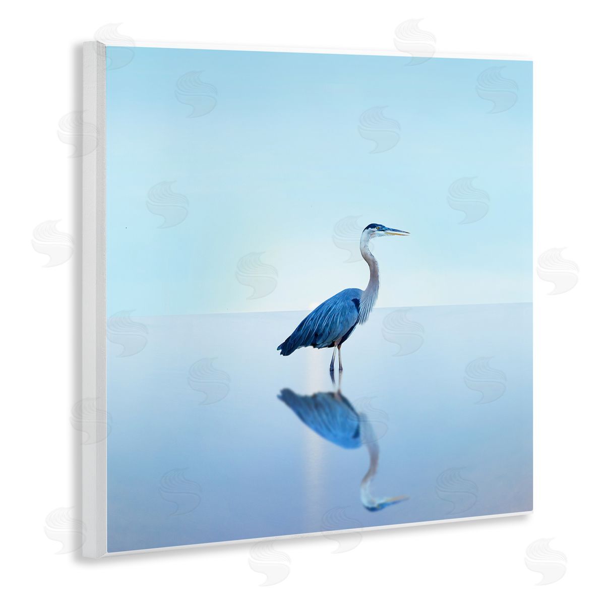 Beach Heron Bird Photograph Wood Plaque Wall Art, Home Decor by James McLoughlin