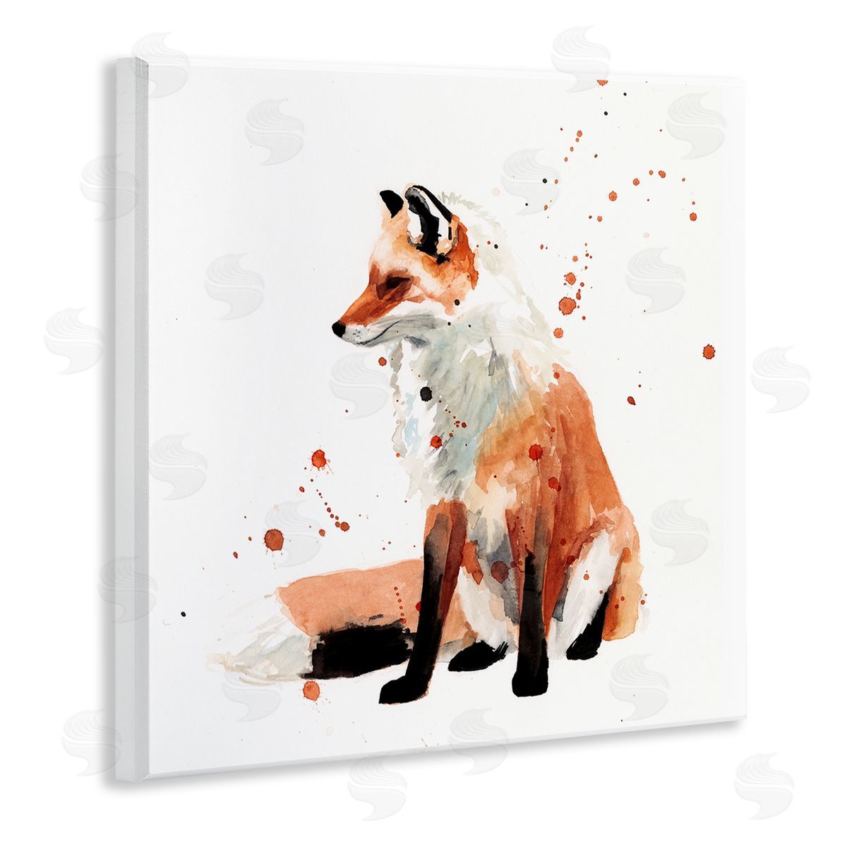 Sitting Fox Wood Plaque Wall Art, Home Decor by Victoria Borges