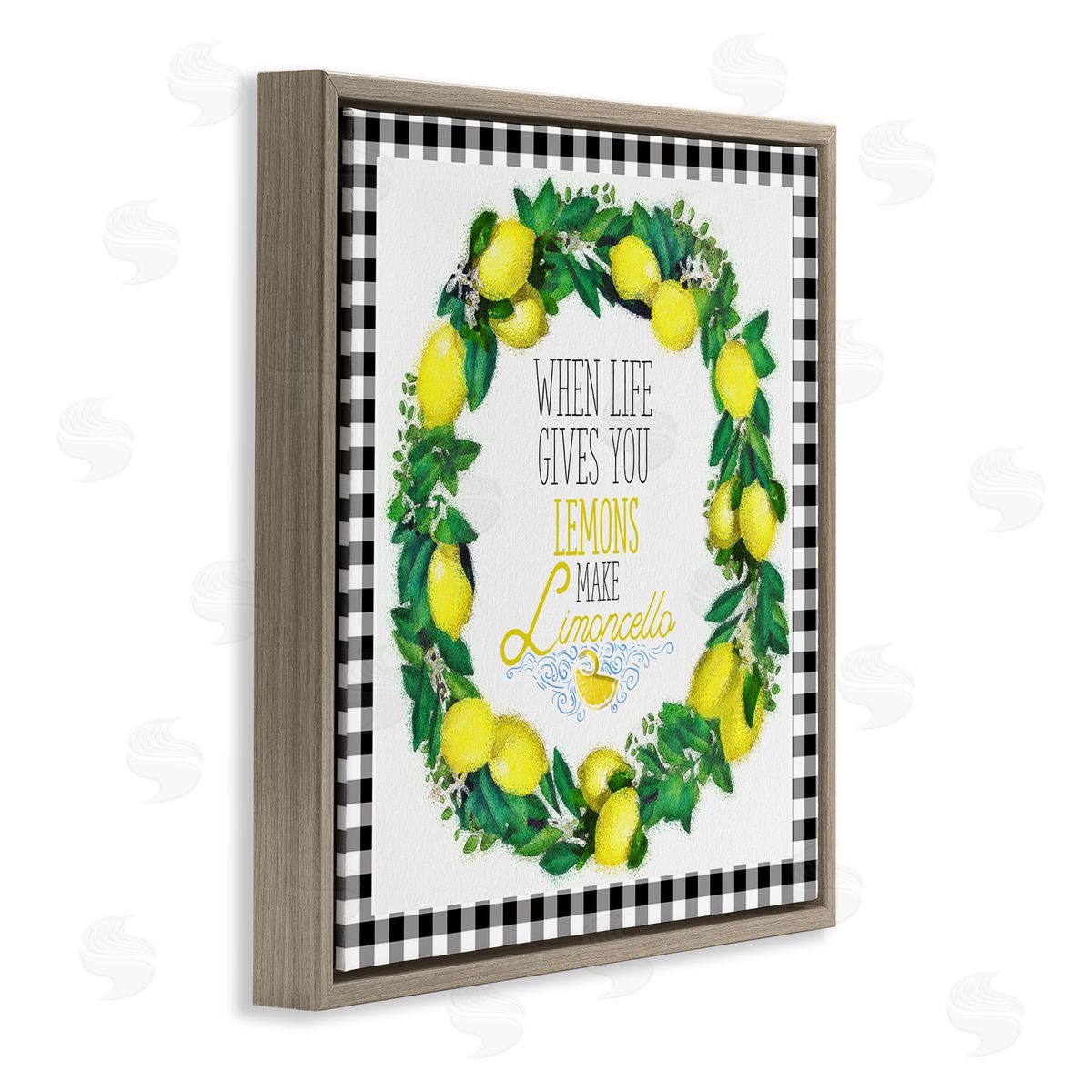 Make Limoncello Kitchen Humor Brown Floating Frame Canvas Wall Art, Home Decor by The Saturday Evening Post