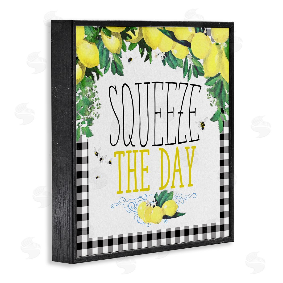 Squeeze The Day Kitchen Black Frame Print Wall Art, Home Decor by The Saturday Evening Post
