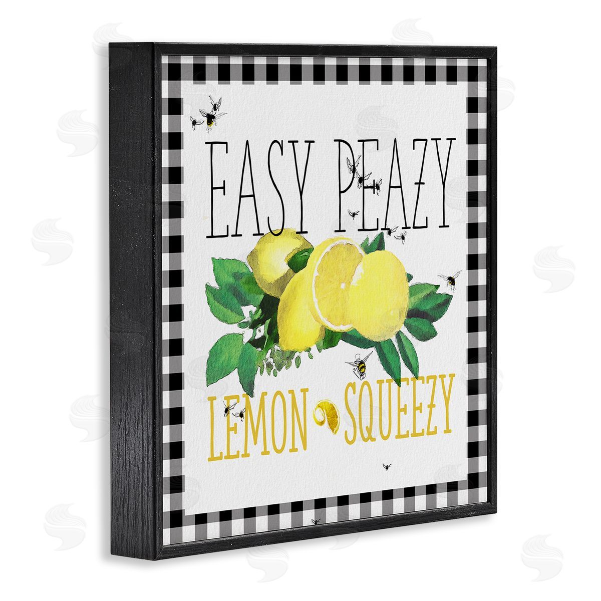 Easy Peazy Lemon Squeezy Black Frame Print Wall Art, Home Decor by The Saturday Evening Post
