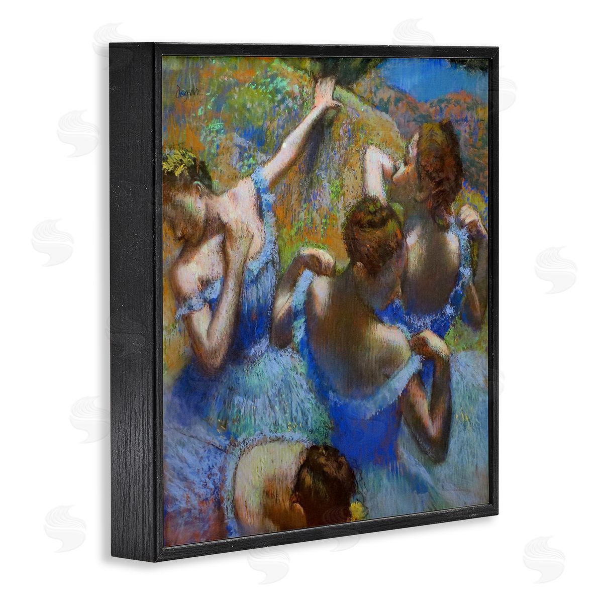 Blue Dancers, c. 1899 Black Frame Print Wall Art, Home Decor by Edgar Degas