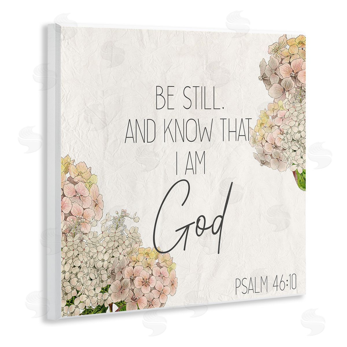 Be Still Religious Flower Wood Plaque Wall Art, Home Decor by Kim Allen