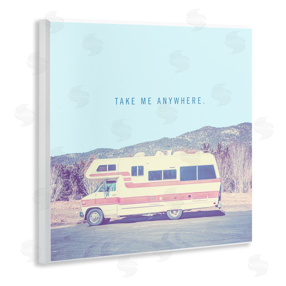 Take Me Anywhere Family Camper Wood Plaque Wall Art, Home Decor by Thomas Brown