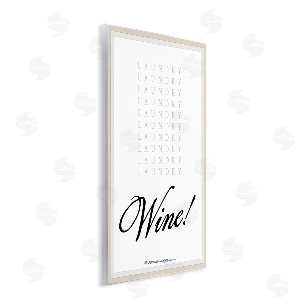 Laundry And Wine Funny Wood Plaque Wall Art, Home Decor by Patrick Reid O'Brien