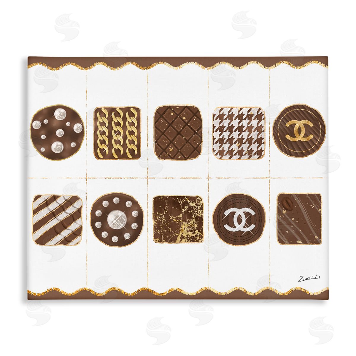 Fashion Brand Candy Box Canvas Wall Art, Home Decor by Ziwei Li