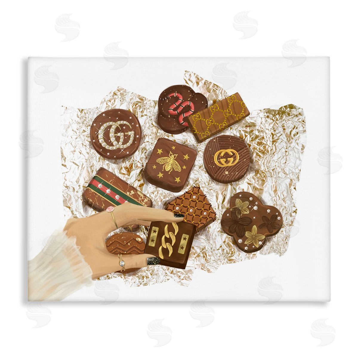 Fashion Brand Candy Sample Canvas Wall Art, Home Decor by Ziwei Li