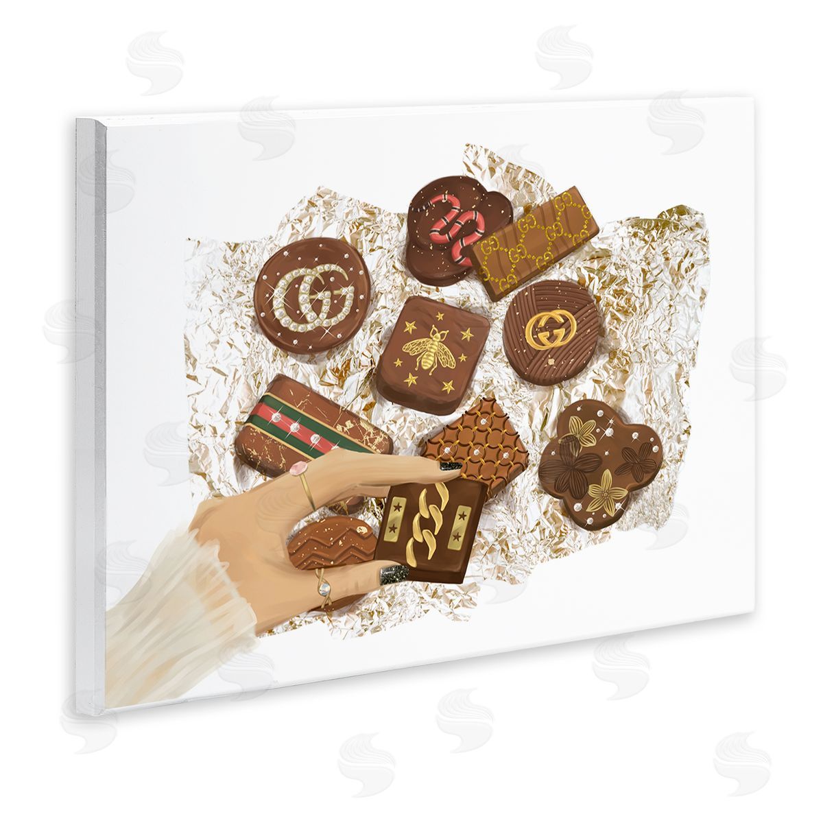 Fashion Brand Candy Sample Wood Plaque Wall Art, Home Decor by Ziwei Li