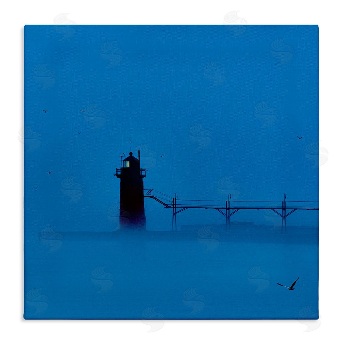 Lighthouse Silhouette Photograph Canvas Wall Art, Home Decor by James McLoughlin