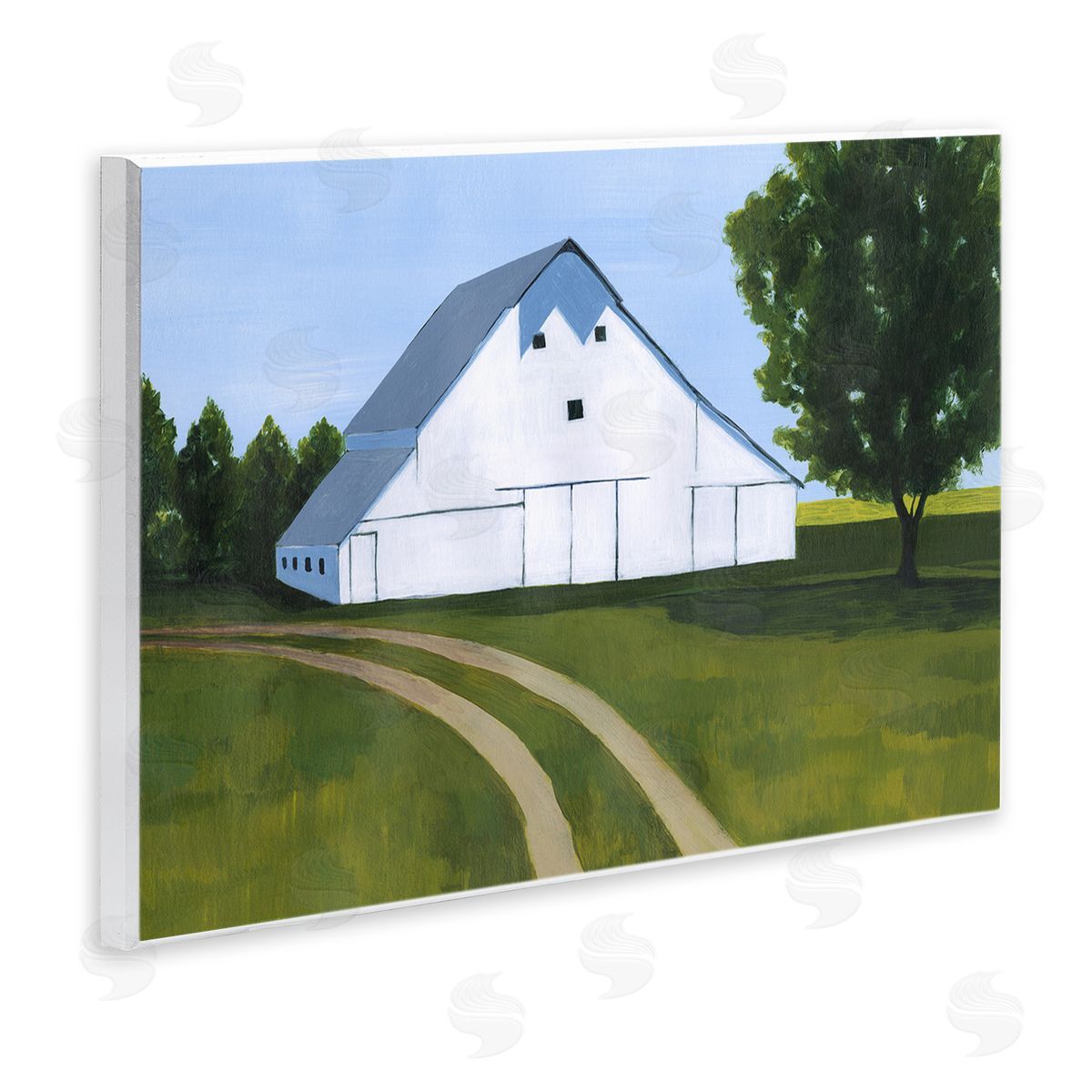 Farmland Fields And Barn Wood Plaque Wall Art, Home Decor by Grace Popp