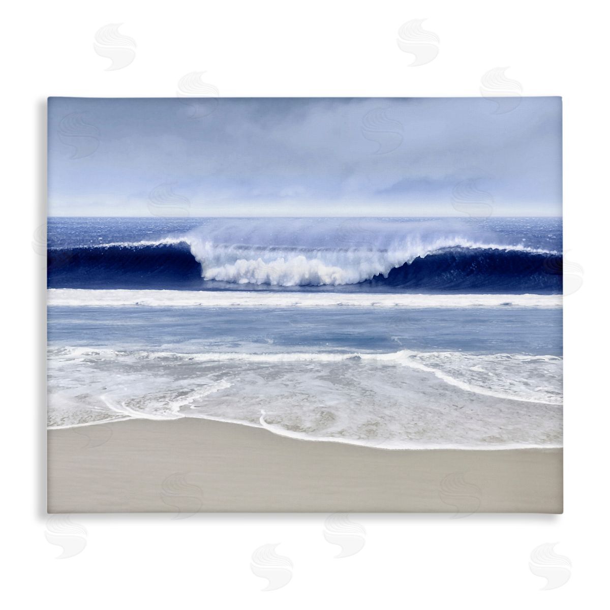 Beach Cresting Wave Photograph Canvas Wall Art, Home Decor by Devon Davis