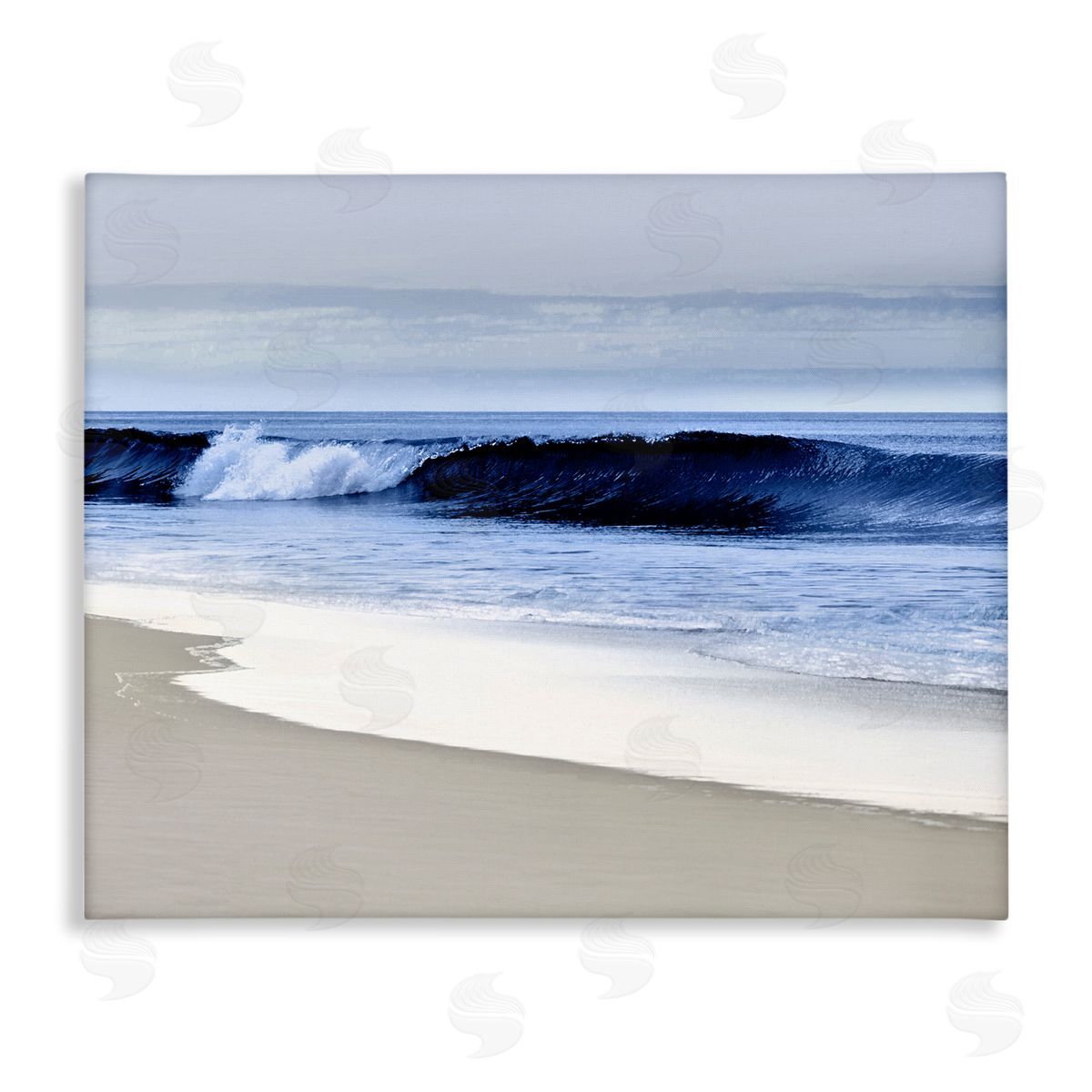 Beach Waves On Sand Photograph Canvas Wall Art, Home Decor by Devon Davis