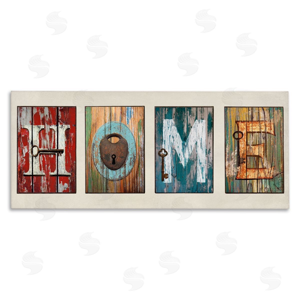 Home Locks And Key Canvas Wall Art, Home Decor by Jamie MacDowell