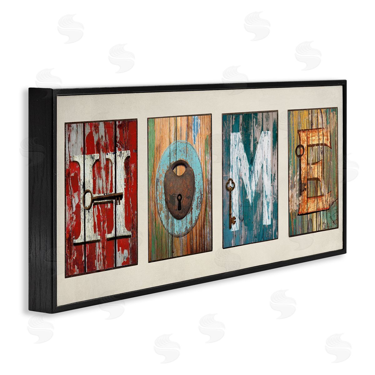 Home Locks And Key Black Frame Print Wall Art, Home Decor by Jamie MacDowell