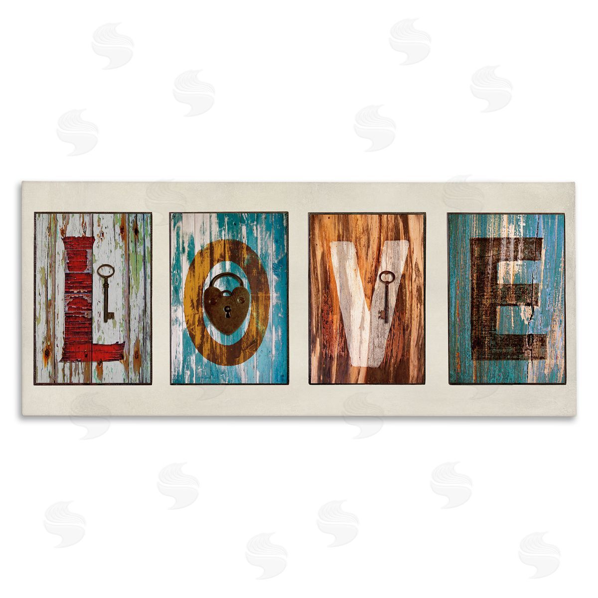 Love Locks And Key Canvas Wall Art, Home Decor by Jamie MacDowell