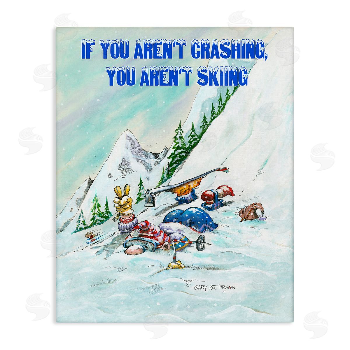 If You Aren't Crashing Skiing Canvas Wall Art, Home Decor by Gary Patterson