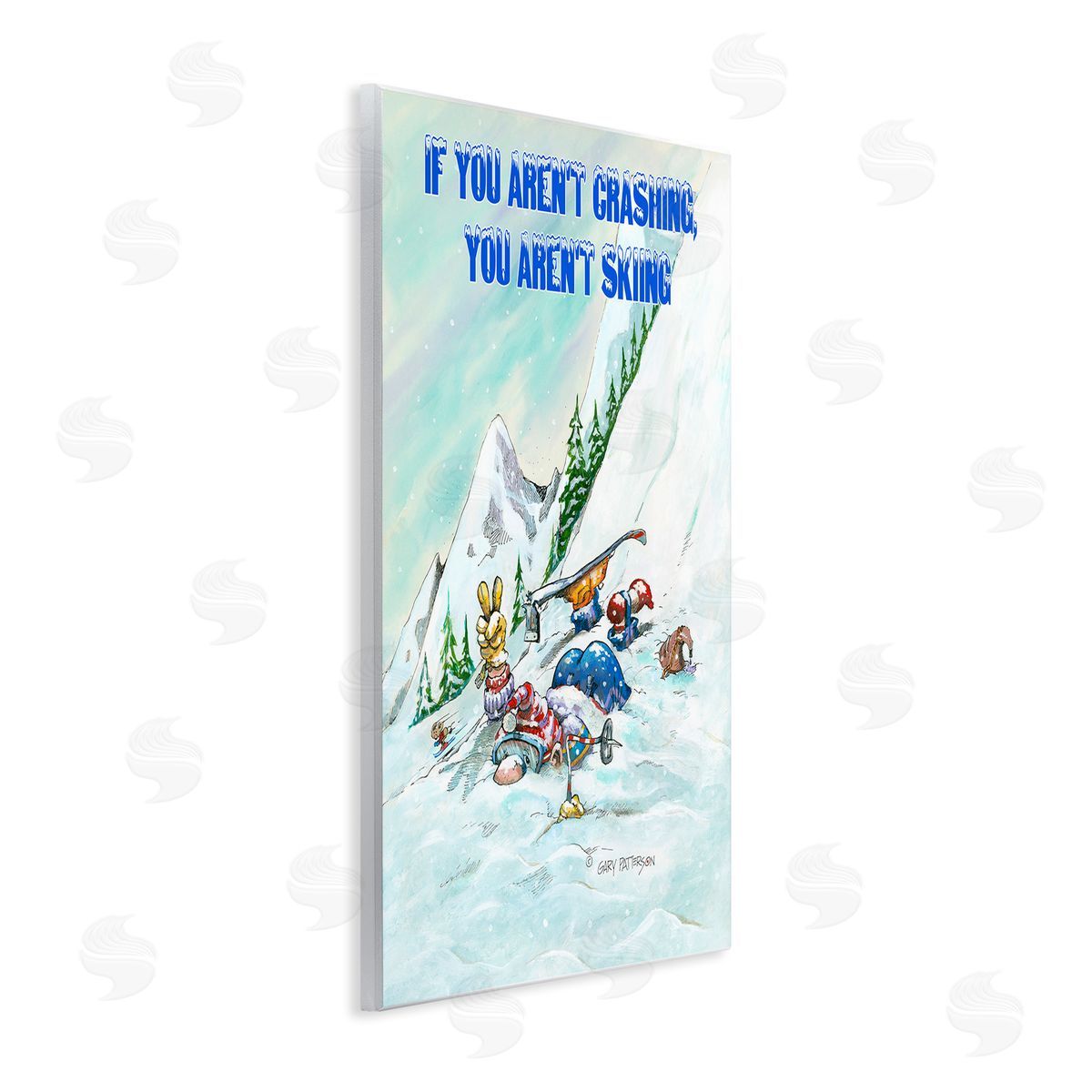 If You Aren't Crashing Skiing Wood Plaque Wall Art, Home Decor by Gary Patterson