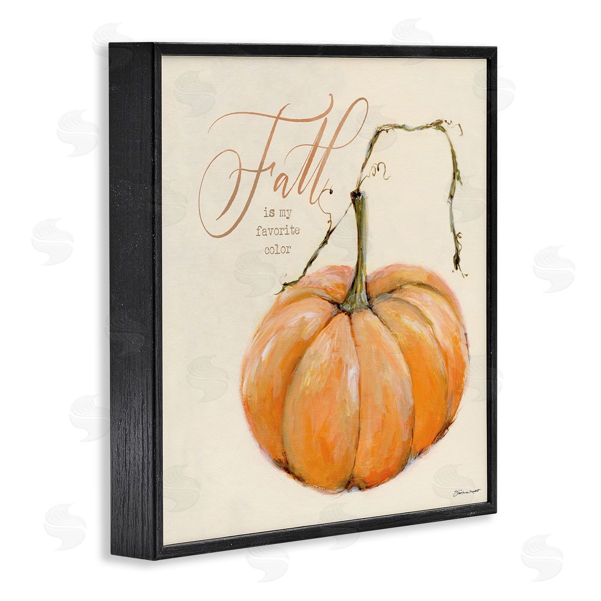 Fall My Favorite Color Seasonal Black Frame Print Wall Art, Home Decor by Stephanie Workman Marrott