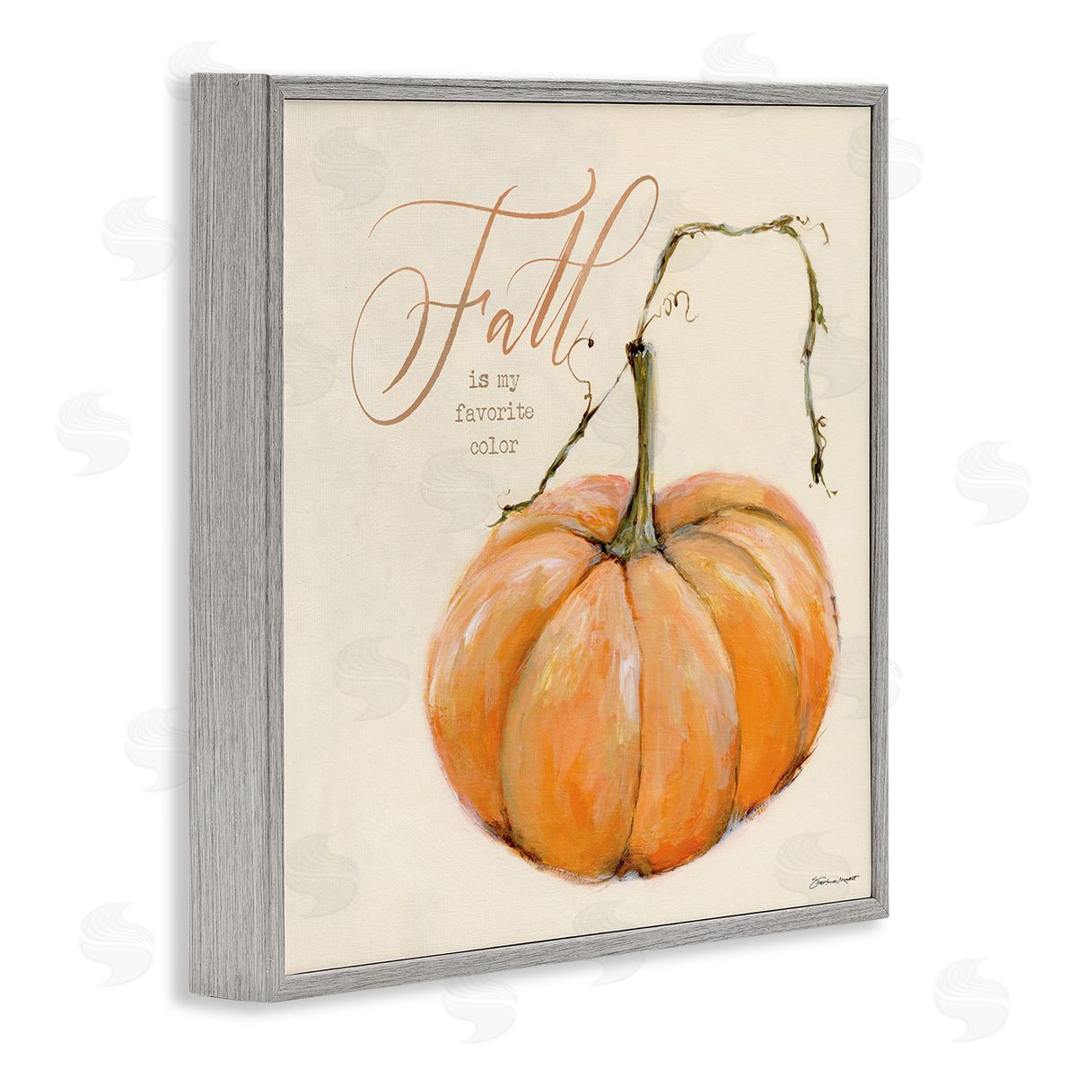 Fall My Favorite Color Seasonal Grey Frame Print Wall Art, Home Decor by Stephanie Workman Marrott