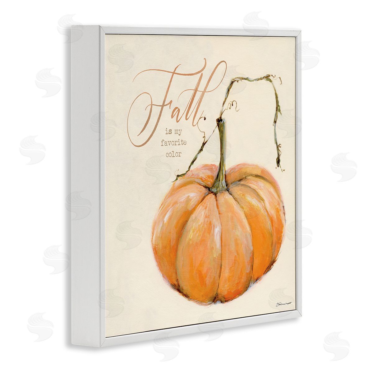 Fall My Favorite Color Seasonal White Frame Print Wall Art, Home Decor by Stephanie Workman Marrott
