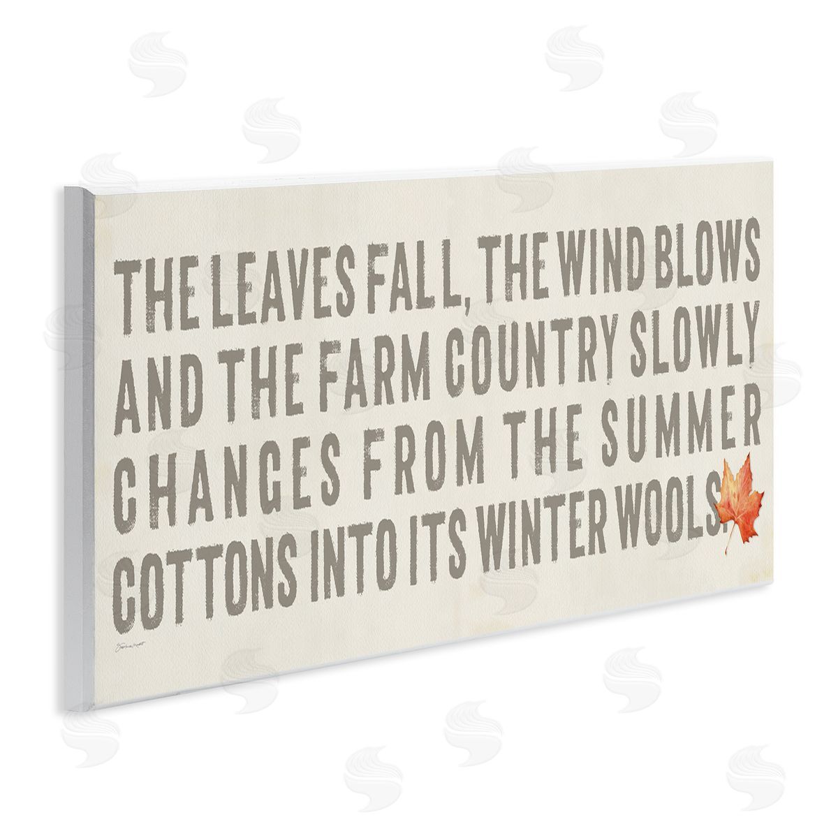 Leaves Fall Autumn Seasonal Wood Plaque Wall Art, Home Decor by Stephanie Workman Marrott